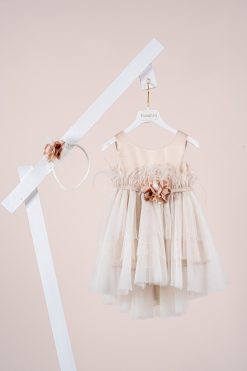 Βαπτιστικό φόρεμα Piccolino Tiffany Champagne DR22S71 2τμχ