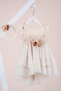 Alternative view of Βαπτιστικό φόρεμα Piccolino Tiffany Champagne DR22S71 2τμχ