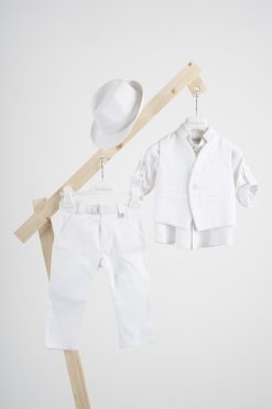 Βαπτιστικό κοστούμι Piccolino Luciano σε χρώμα White AG23S59