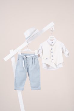 Βαπτιστικό κοστούμι 7 τεμαχίων Piccolino Thomas σε χρώμα Light Blue AG24S70