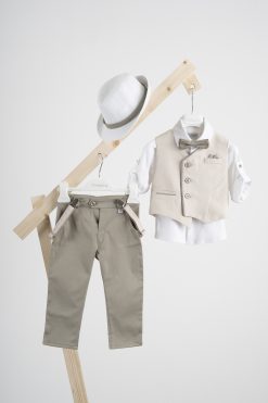 Βαπτιστικό κοστούμι Piccolino Gustavo σε χρώμα Sage