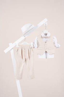 Βαπτιστικό κοστούμι Piccolino Rodrigo σε χρώμα Ecru AG25S82