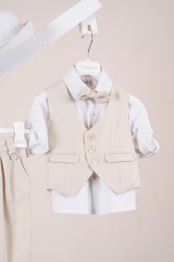 Alternative view of Βαπτιστικό κοστούμι Piccolino Rodrigo σε χρώμα Ecru AG25S82