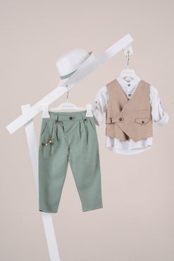 Βαπτιστικό κοστούμι Piccolino Jose σε χρώμα Mint AG25S85