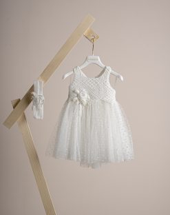 Βαπτιστικό φόρεμα Piccolino Thea Ivory DR25S153 2τμχ