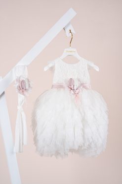 Alternative view of Βαπτιστικό φόρεμα Piccolino Ornella Ivory DR25S161 2τμχ