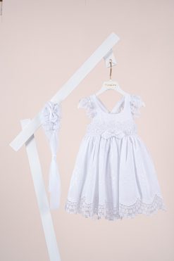 Βαπτιστικό φόρεμα Piccolino Valerie White DR25S163