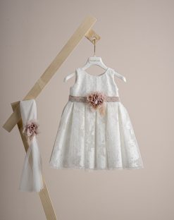 Βαπτιστικό φόρεμα Piccolino Marilita Ivory DR25S169 2τμχ