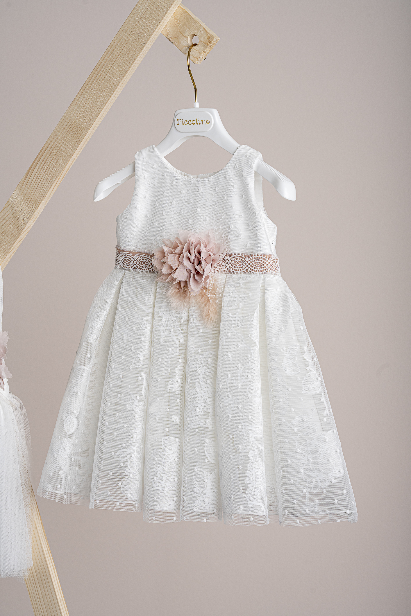 Βαπτιστικό φόρεμα Piccolino Marilita Ivory DR25S169 2τμχ - Image 2