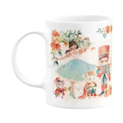 Χριστουγεννιάτικη Μπομπονιέρα Βάπτισης Κεραμική Κούπα Christmas Ballerina  TS842