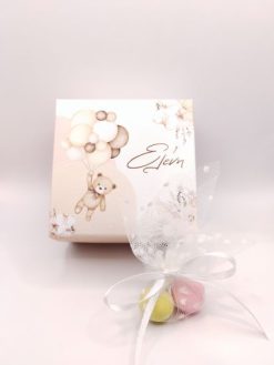 Μπομπονιέρα Βάπτισης Χάρτινο Κουτάκι LC27 "Αρκουδάκι"