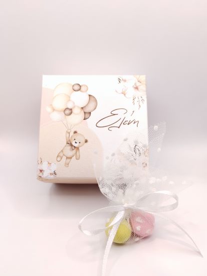 Μπομπονιέρα Βάπτισης Χάρτινο Κουτάκι LC27 "Αρκουδάκι"