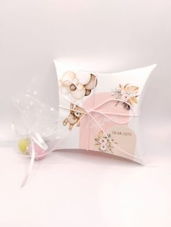 Μπομπονιέρα Βάπτισης Χάρτινο Κουτάκι Μαξιλάρι LC31 "Αρκουδάκι"