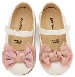 Alternative view of Βαπτιστικό Παπούτσι BABYWALKER για Κορίτσι πρώτα βήματα BS3599 Εκρού Ροζ