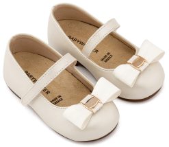 Βαπτιστικό Παπούτσι BABYWALKER για Κορίτσι πρώτα βήματα BS3600 Εκρού