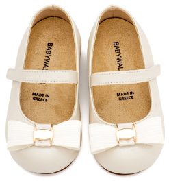 Alternative view of Βαπτιστικό Παπούτσι BABYWALKER για Κορίτσι πρώτα βήματα BS3600 Εκρού