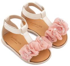 Βαπτιστικό Παπούτσι BABYWALKER για Κορίτσι πρώτα βήματα BS3601 Εκρού Ροζ