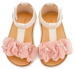 Alternative view of Βαπτιστικό Παπούτσι BABYWALKER για Κορίτσι πρώτα βήματα BS3601 Εκρού Ροζ