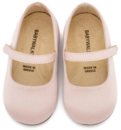 Alternative view of Βαπτιστικό Παπούτσι BABYWALKER για Κορίτσι πρώτα βήματα  BS3603 Ροζ Αντικέ