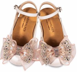 Alternative view of Βαπτιστικό Παπούτσι BABYWALKER για Κορίτσι περπατήματος  BW4828 Εκρού Ροζ