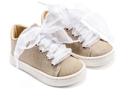 Βαπτιστικό Παπούτσι BABYWALKER για Κορίτσι περπατήματος  BW4864 Πλατίνα