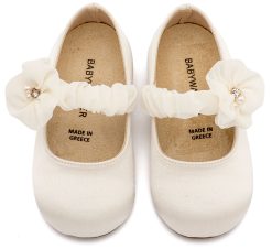 Alternative view of Βαπτιστικό Παπούτσι BABYWALKER για Κορίτσι περπατήματος  BW4888 Εκρού