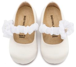 Alternative view of Βαπτιστικό Παπούτσι BABYWALKER για Κορίτσι περπατήματος  BW4888 Λευκό
