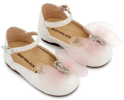 Βαπτιστικό Παπούτσι BABYWALKER για Κορίτσι περπατήματος  BW4890  Εκρού Ροζ