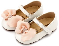 Alternative view of Βαπτιστικό Παπούτσι BABYWALKER για Κορίτσι περπατήματος   BW4893 Εκρού Ροζ