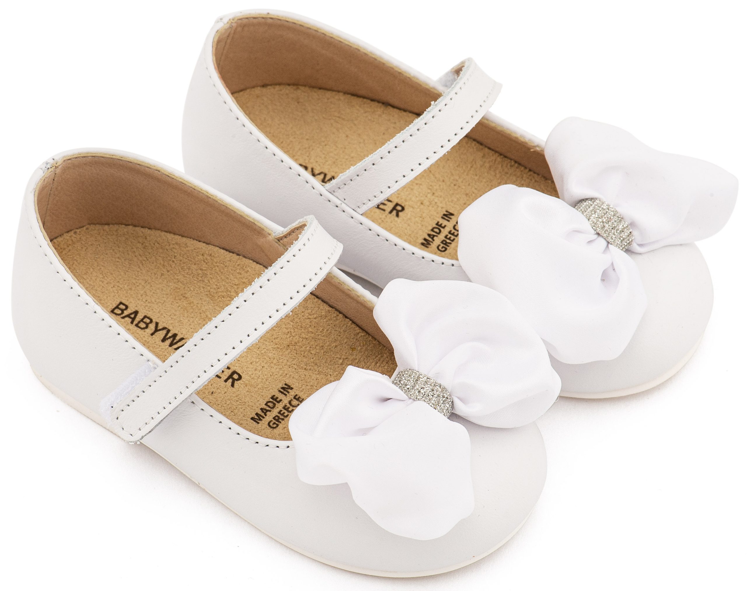 Βαπτιστικό Παπούτσι BABYWALKER για Κορίτσι περπατήματος BW4893 Λευκό