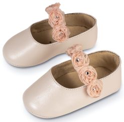 Alternative view of Βαπτιστικό Παπούτσι Micro για Κορίτσι  MI1638 Εκρού Ροζ