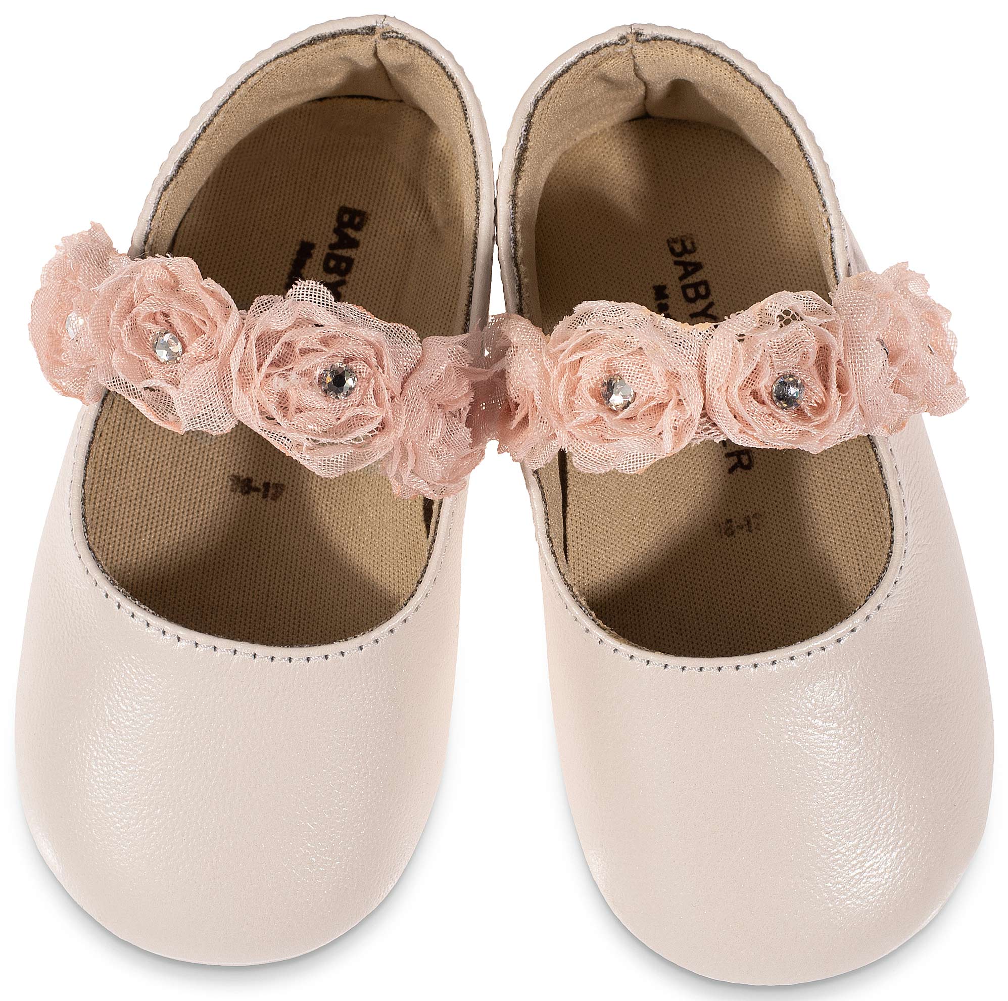 Βαπτιστικό Παπούτσι Micro για Κορίτσι MI1638 Εκρού Ροζ - Image 3