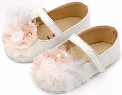 Alternative view of Βαπτιστικό Παπούτσι Micro για Κορίτσι MI1663 Λευκό Ροζ