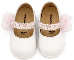 Alternative view of Βαπτιστικό Παπούτσι Primo για Κορίτσι PRI2657 Λευκό Ροζ