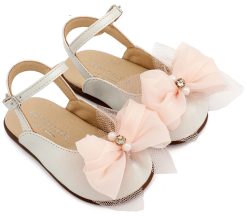 Βαπτιστικό Παπούτσι Primo για Κορίτσι PRI2661 Εκρού Ροζ