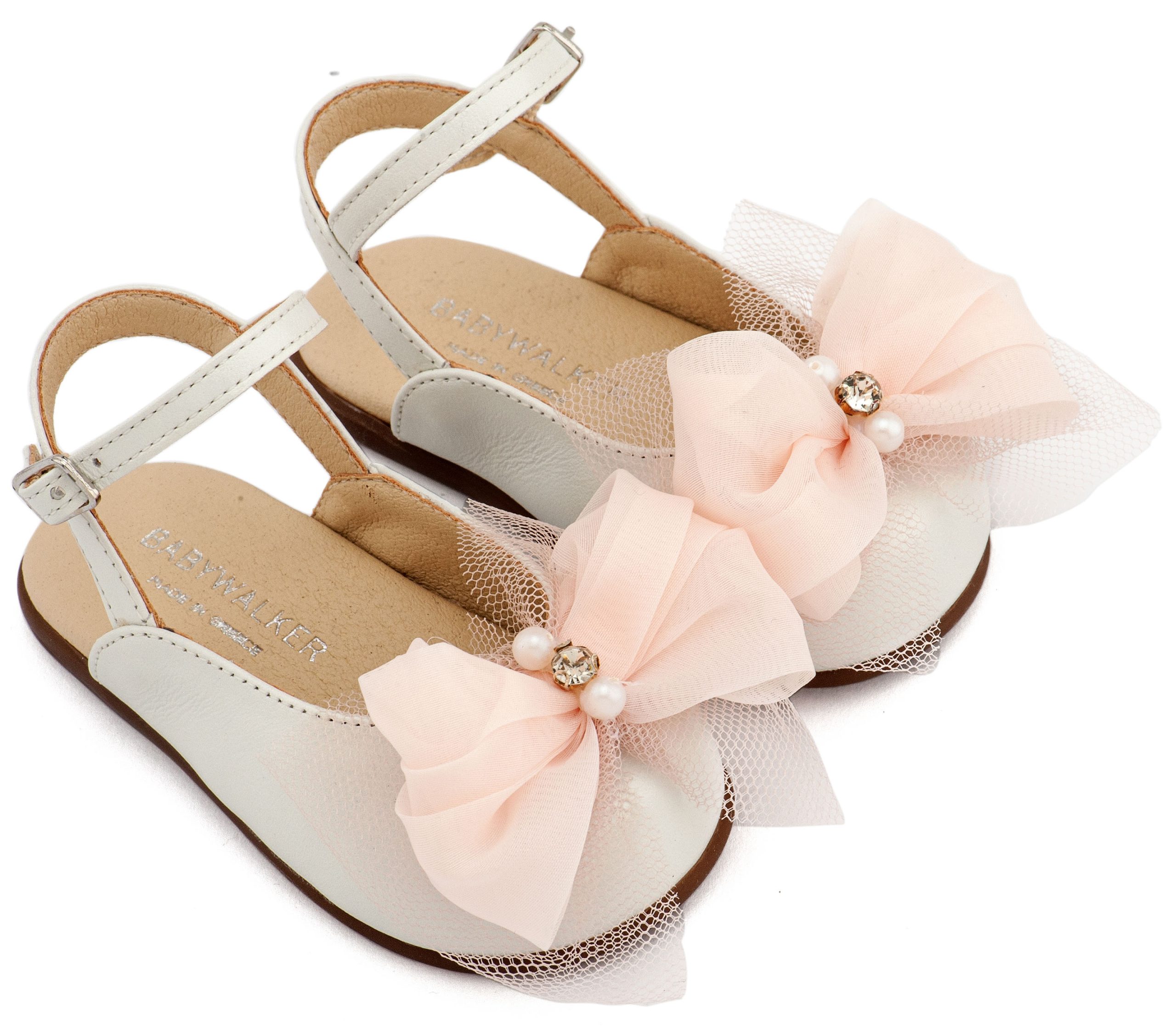 Βαπτιστικό Παπούτσι Primo για Κορίτσι PRI2661 Εκρού Ροζ