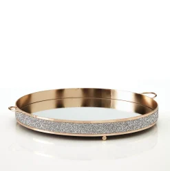 Δίσκος γάμου με καθρέφτη χρώμα χρυσό HM-0660