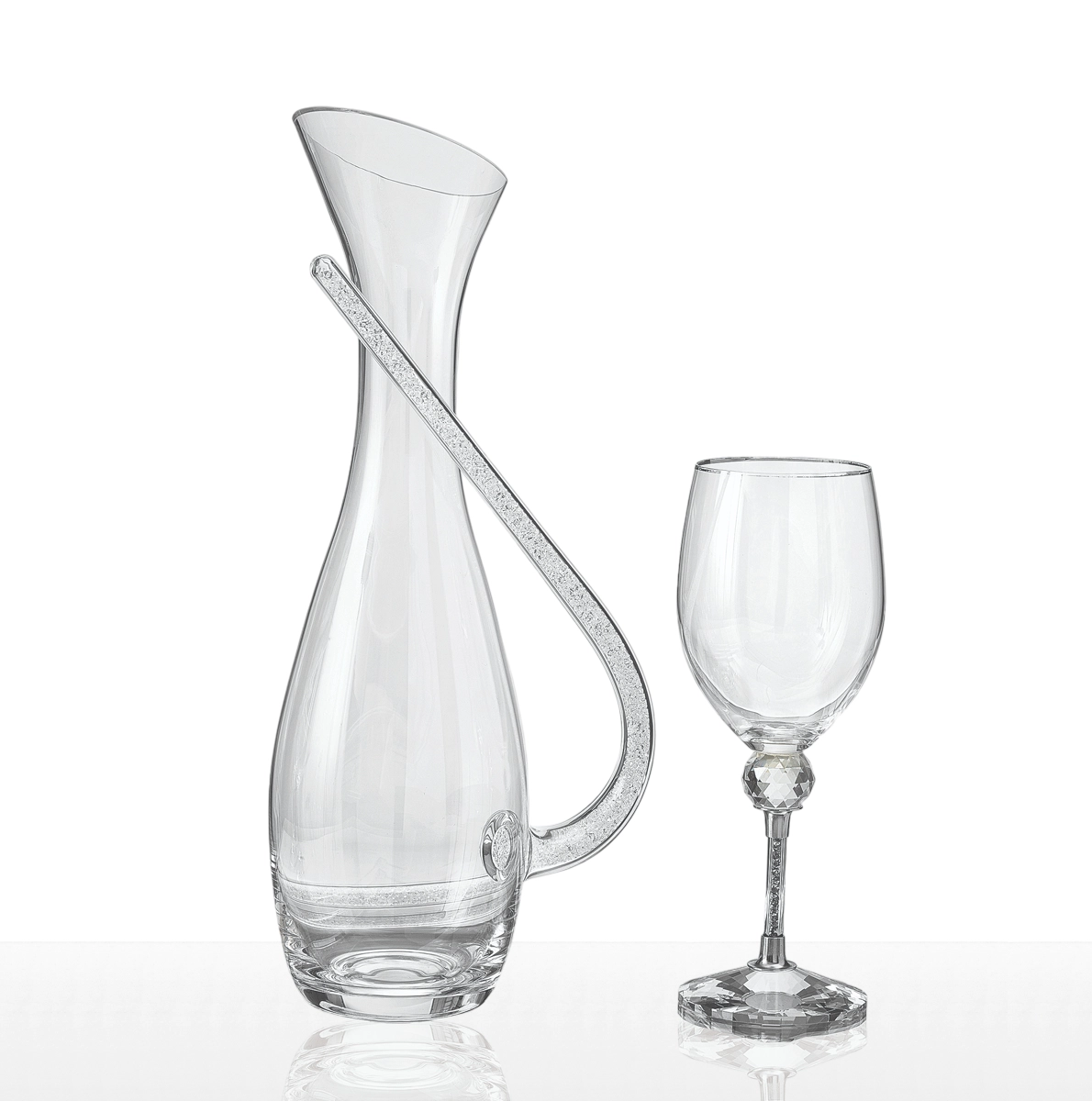 Κρυστάλλινο σετ καράφα και ποτήρι κρασιού HM-0500