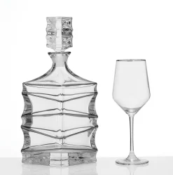 Κρυστάλλινο σετ καράφα και ποτήρι κρασιού HM-0700