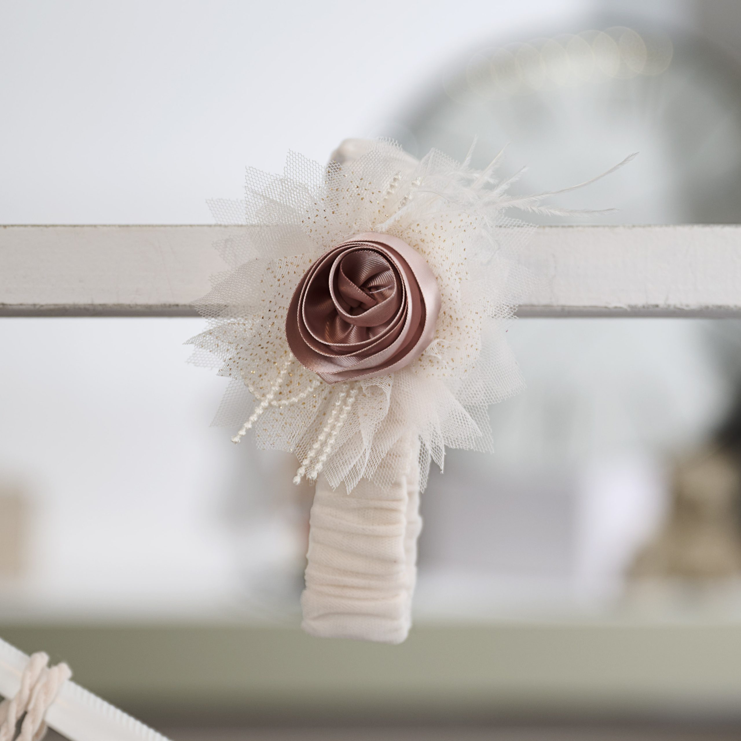 Βαπτιστικό Φόρεμα Κορίτσι La Christine 26K712 Ιβουάρ Τούλι & Δαντέλα - Image 3