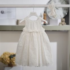 Βαπτιστικό Φόρεμα Κορίτσι La Christine 26K720 Ιβουάρ Ρομαντικό