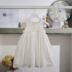 Alternative view of Βαπτιστικό Φόρεμα Κορίτσι La Christine 26K720 Ιβουάρ Ρομαντικό