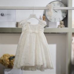 Βαπτιστικό Φόρεμα Κορίτσι La Christine 26K722 Σάπιο Μήλο Τούλι