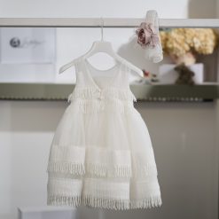 Alternative view of Βαπτιστικό Φόρεμα Κορίτσι La Christine 26K740 Ιβουάρ Τούλι & Δαντέλα