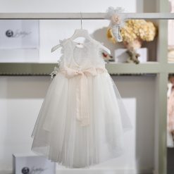 Alternative view of Βαπτιστικό Φόρεμα 26Κ742 Off White με Ασύμμετρη Φούστα Τούλι