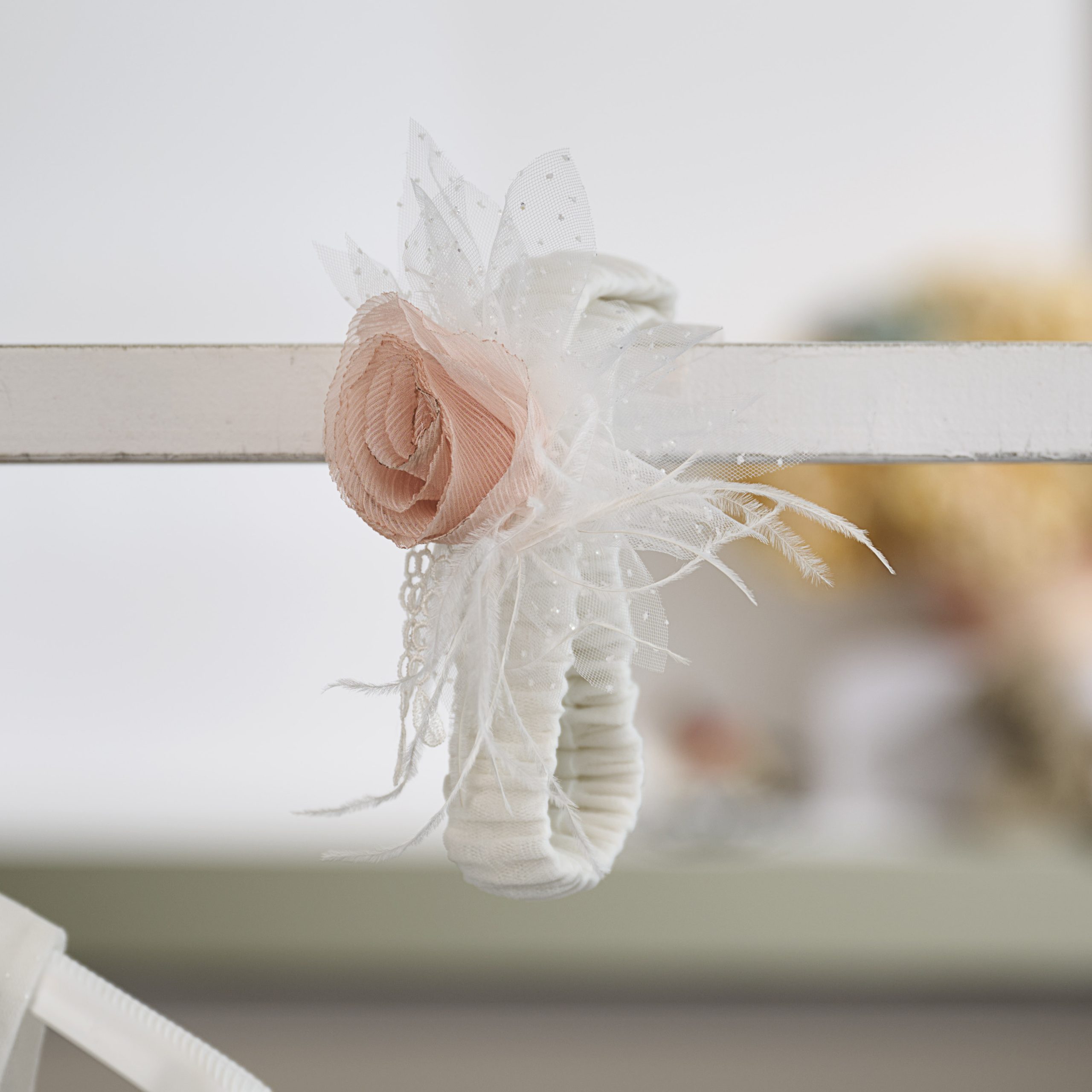 Βαπτιστικό Φόρεμα 26Κ764 Ιβουάρ με Χειροποίητο Λουλούδι & Τρέσα - Image 3