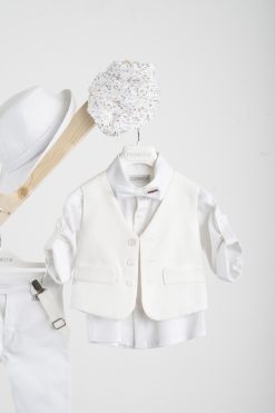 Alternative view of Βαπτιστικό κοστούμι Piccolino Pablo σε χρώμα White