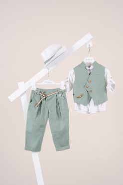 Βαπτιστικό κοστούμι Piccolino Enrique σε χρώμα Mint AG25S80