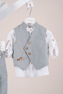 Alternative view of Βαπτιστικό κοστούμι Piccolino Enrique σε χρώμα Teal AG25S80