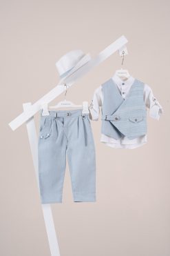 Βαπτιστικό κοστούμι Piccolino Jose σε χρώμα Light Blue AG25S85